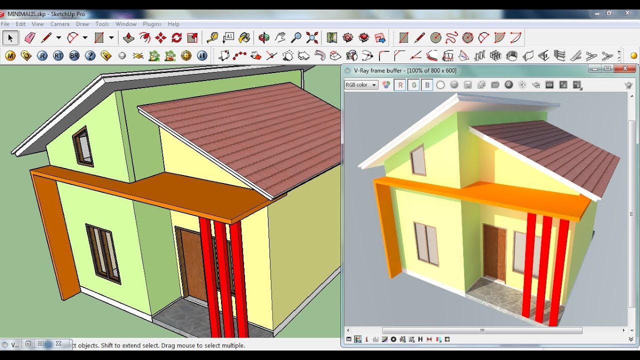 Detail Tutorial Sketchup Rumah Minimalis Nomer 6