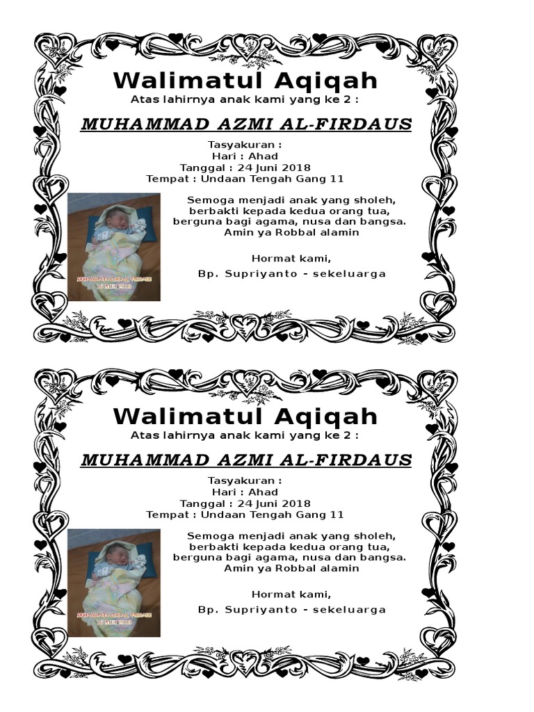 Download Tutup Besek Aqiqah Nomer 13