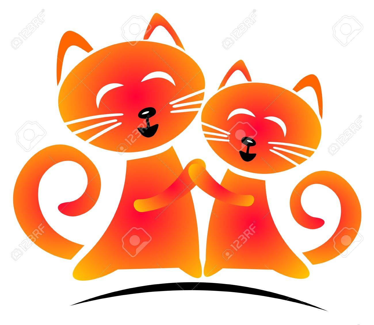 Detail Two Cats Clipart Nomer 47
