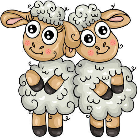 Detail Two Lambs Clipart Nomer 41