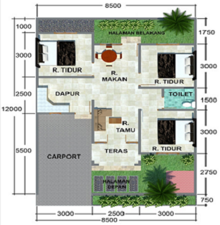 Detail Type 60 Rumah Nomer 45