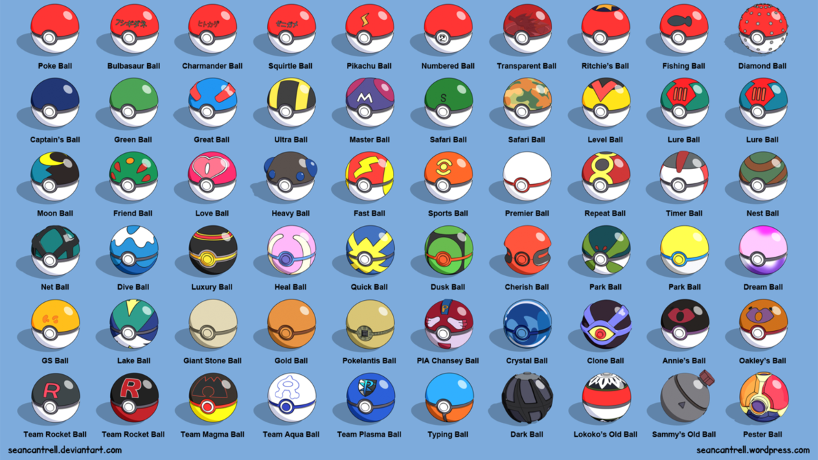 Types Of Pokemon Ball - KibrisPDR