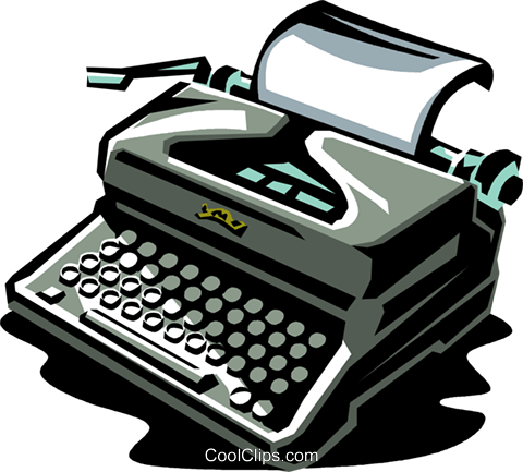 Detail Typewriter Clip Art Free Nomer 16
