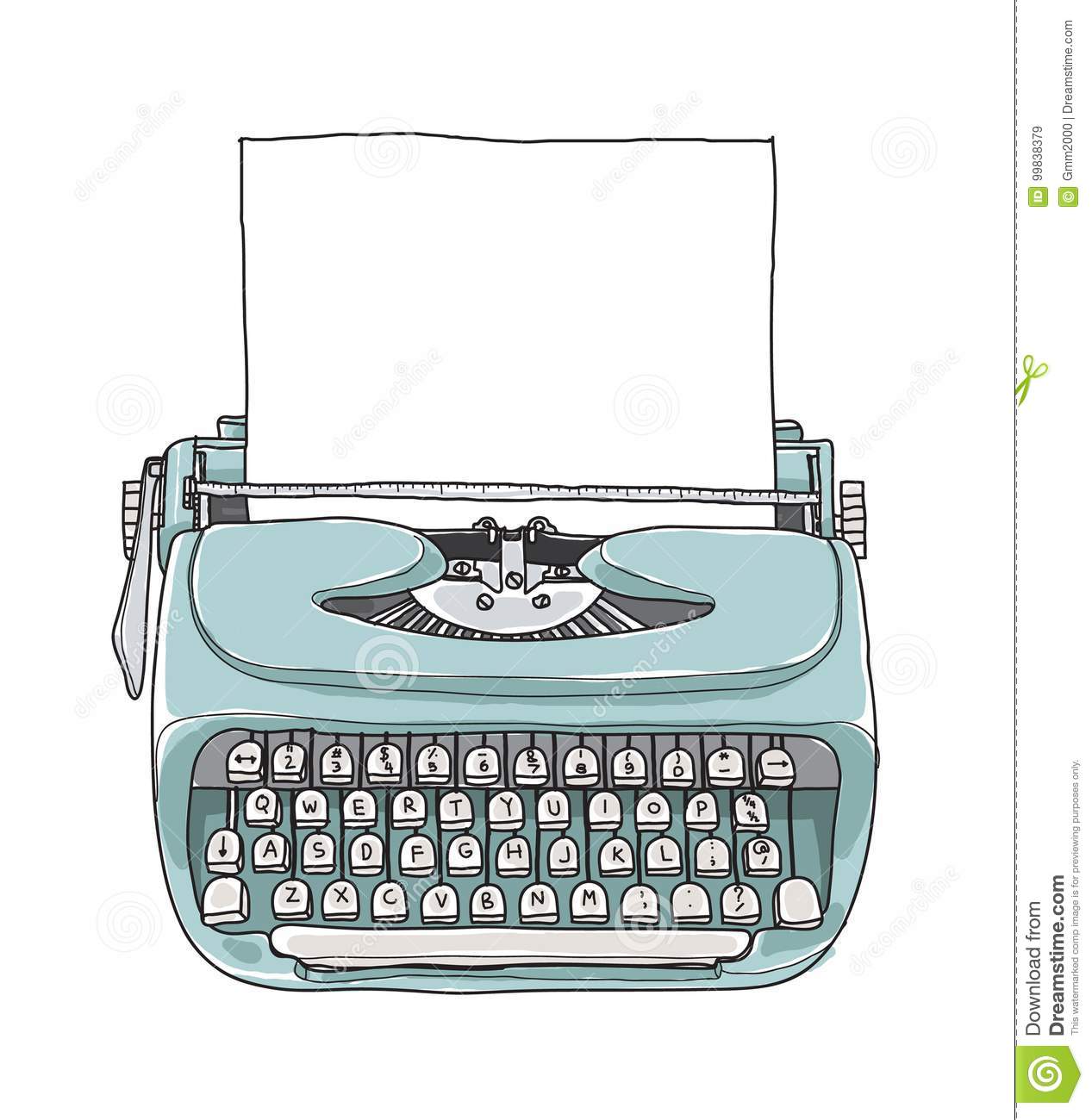 Detail Typewriter Clipart Nomer 26