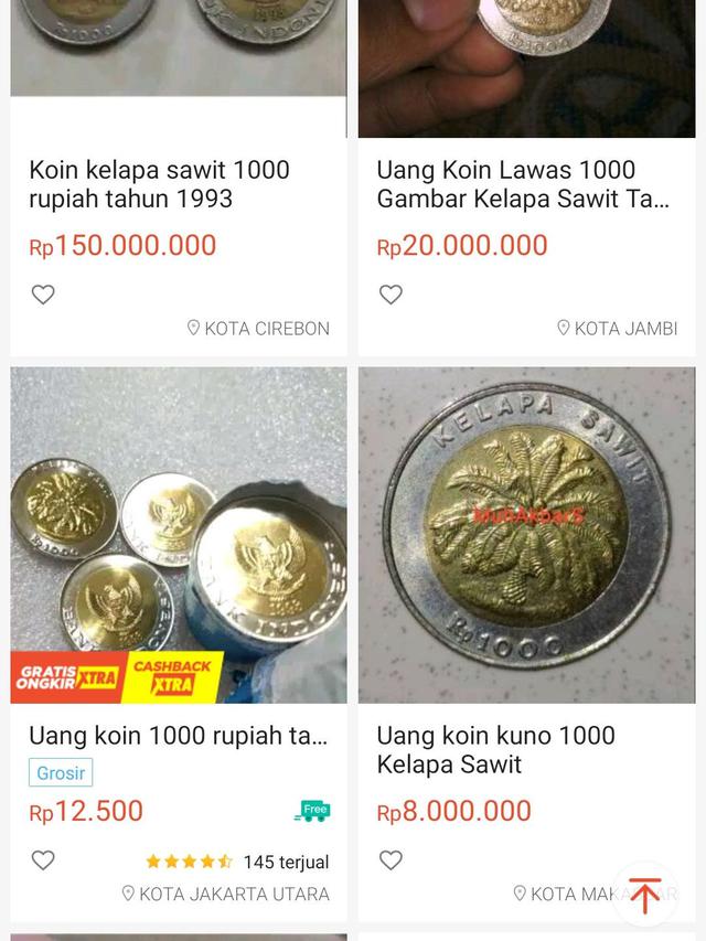 Detail Uang 1000 Logam Gambar Kelapa Sawit Nomer 21