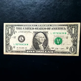 Detail Uang One Dollar Nomer 19