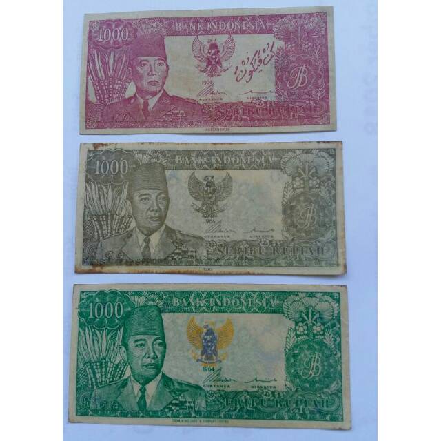 Detail Uang Seribu Gambar Soekarno Nomer 45