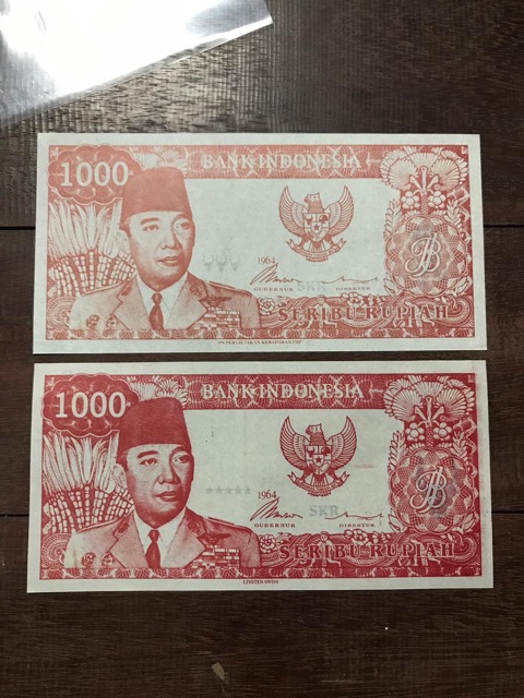Detail Uang Seribu Rupiah Tahun 1964 Nomer 14