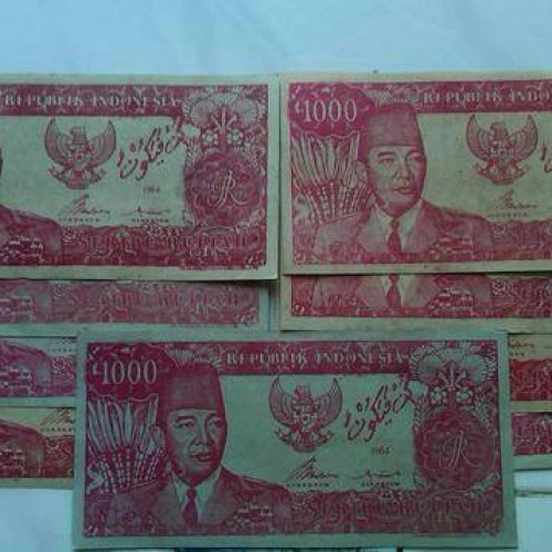 Detail Uang Seribu Rupiah Tahun 1964 Nomer 22