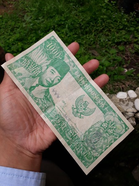 Detail Uang Seribu Rupiah Tahun 1964 Nomer 23