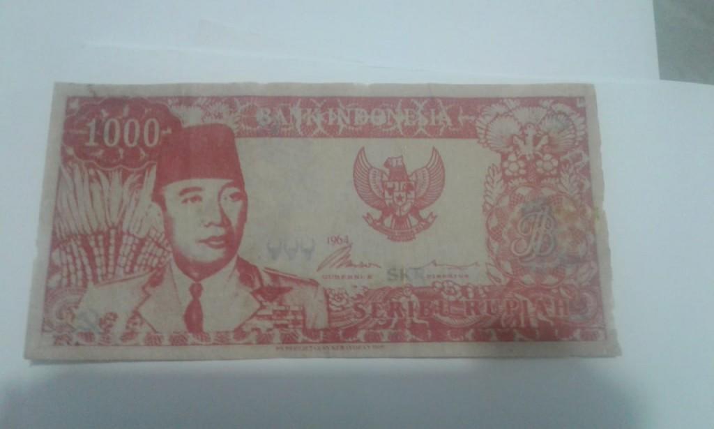 Detail Uang Seribu Rupiah Tahun 1964 Nomer 25