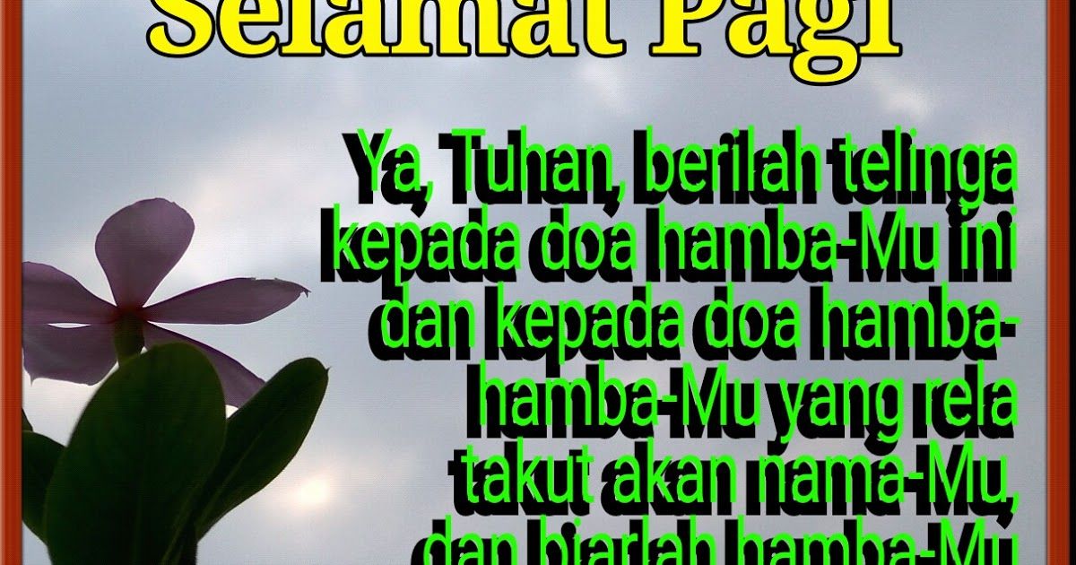 Detail Ucapan Selamat Pagi Bergambar Nomer 43