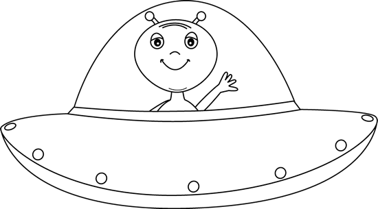 Ufo Clipart Black And White - KibrisPDR