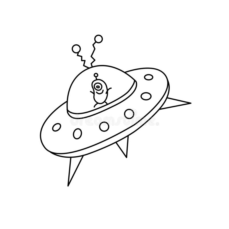 Detail Ufo Clipart Black And White Nomer 13