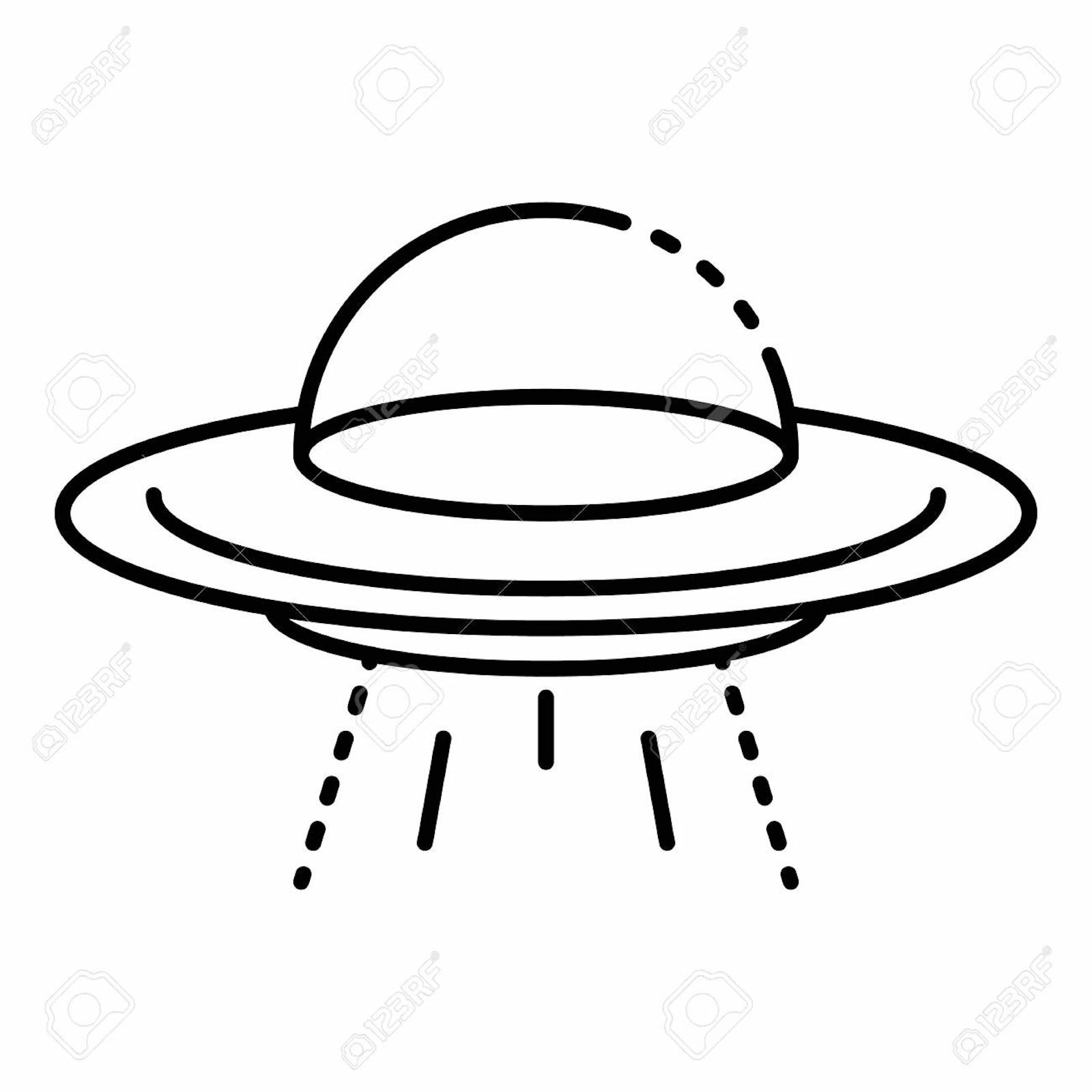 Detail Ufo Clipart Black And White Nomer 17