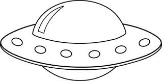 Detail Ufo Clipart Black And White Nomer 3