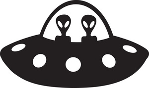 Detail Ufo Clipart Black And White Nomer 20