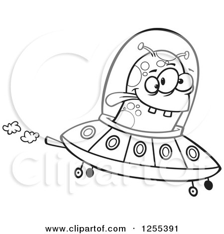 Detail Ufo Clipart Black And White Nomer 31