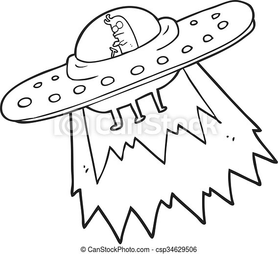 Detail Ufo Clipart Black And White Nomer 36