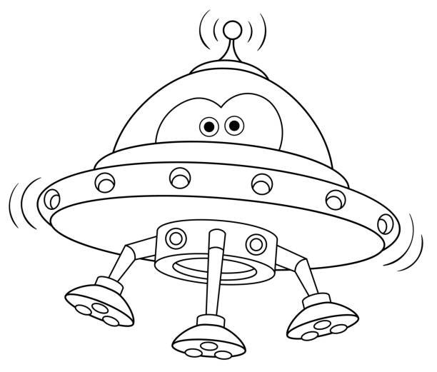 Detail Ufo Clipart Black And White Nomer 5