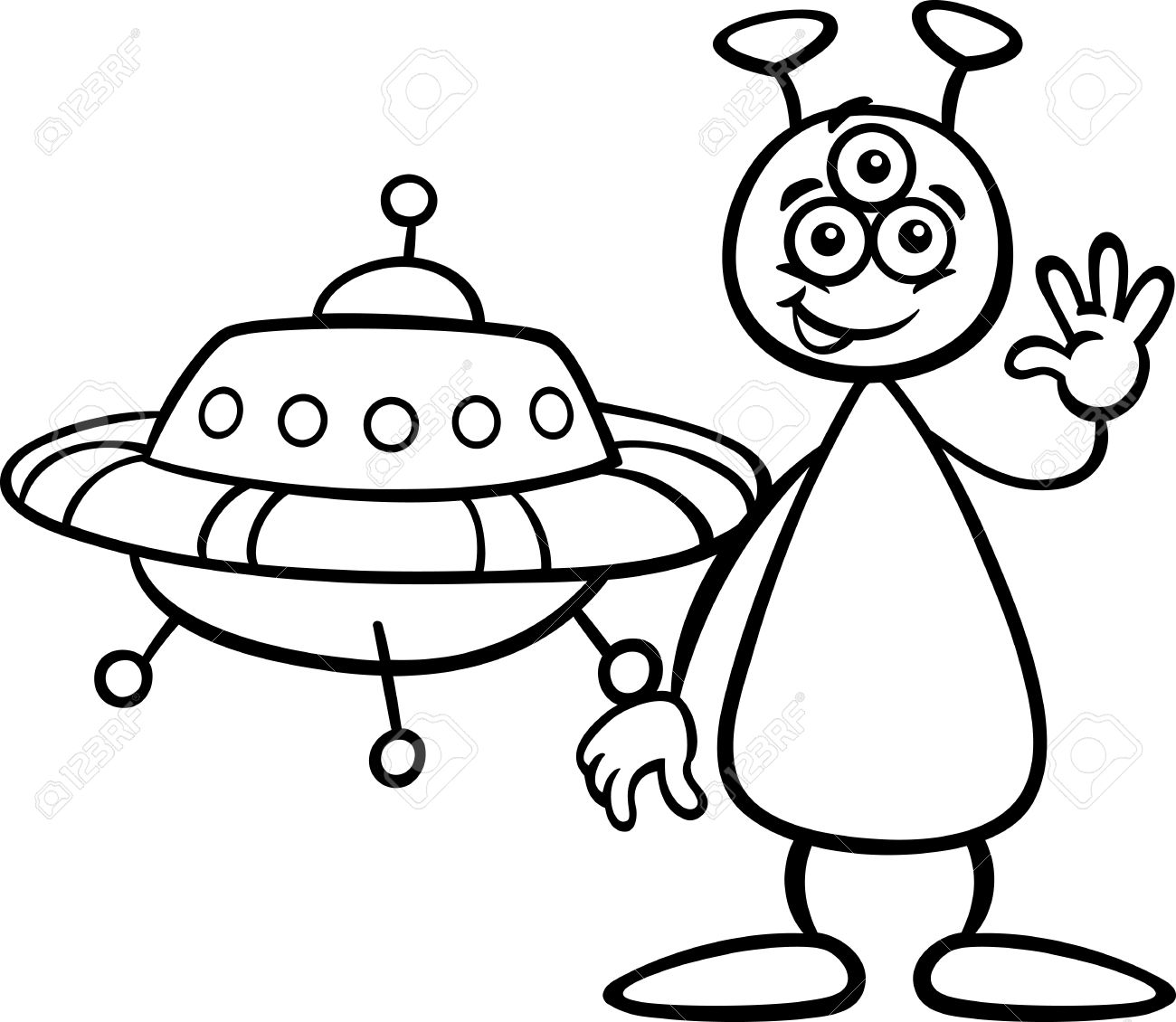 Detail Ufo Clipart Black And White Nomer 41