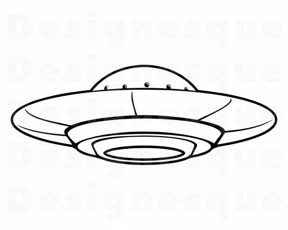 Detail Ufo Clipart Black And White Nomer 44