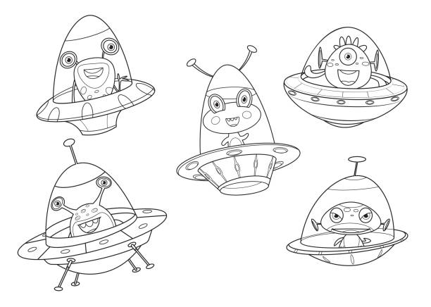 Detail Ufo Clipart Black And White Nomer 51