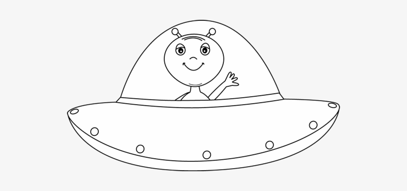 Detail Ufo Clipart Black And White Nomer 7