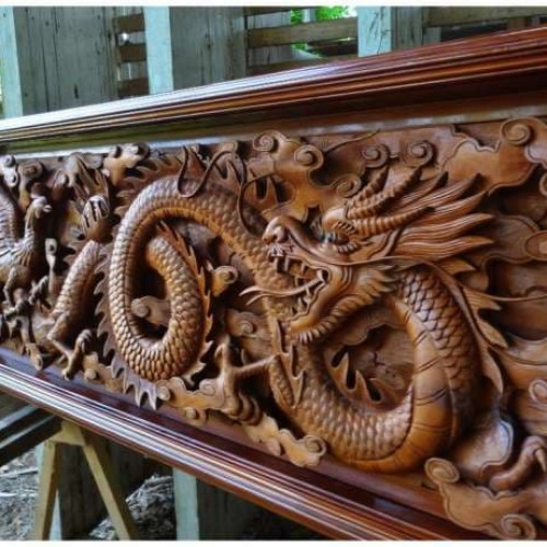 Detail Ukiran Naga Dari Kayu Nomer 13