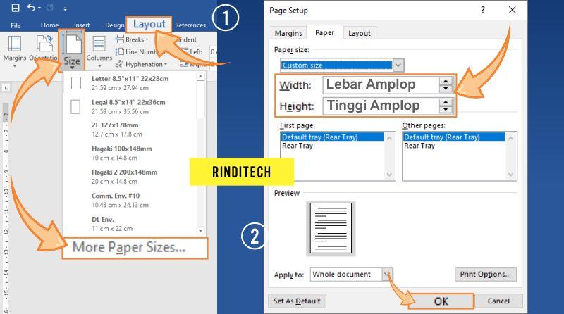 Detail Ukuran Amplop Surat Nomer 38