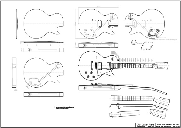 Detail Ukuran Body Gitar Listrik Nomer 4