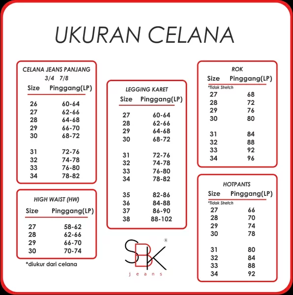 Detail Ukuran Celana 31 Nomer 3
