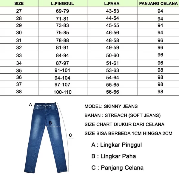 Detail Ukuran Celana 31 Nomer 5