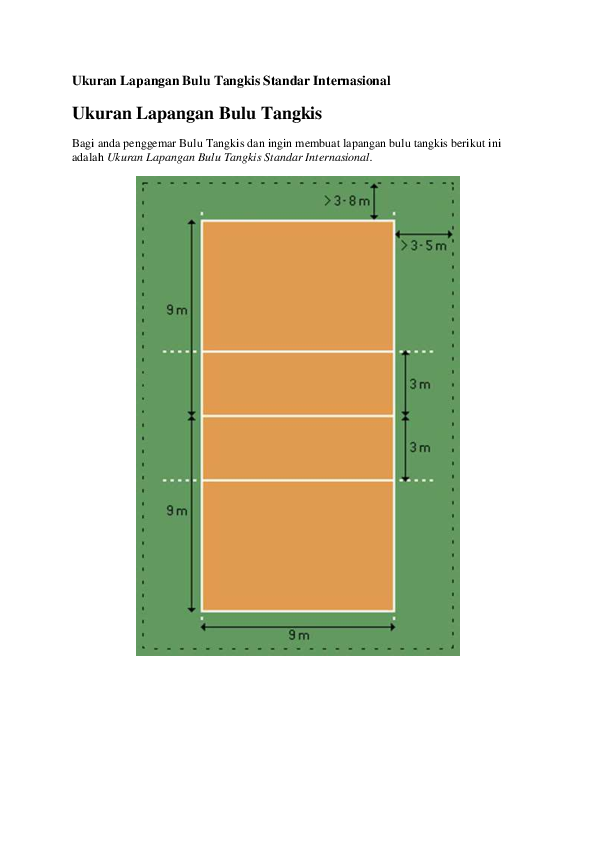 Detail Ukuran Dan Gambar Lapangan Bulu Tangkis Nomer 29