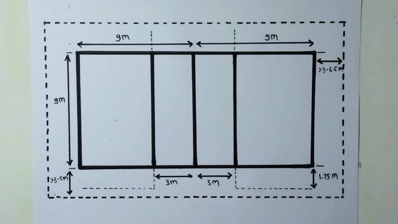 Detail Ukuran Dan Gambar Lapangan Voli Nomer 6