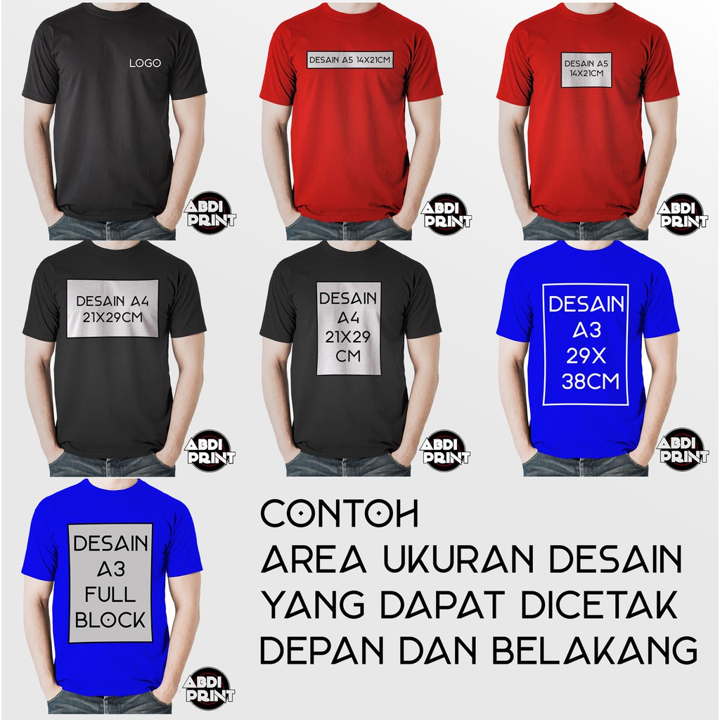 Detail Ukuran Desain Kaos Nomer 13