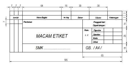 Detail Ukuran Etiket Gambar Teknik Koleksi Nomer 16