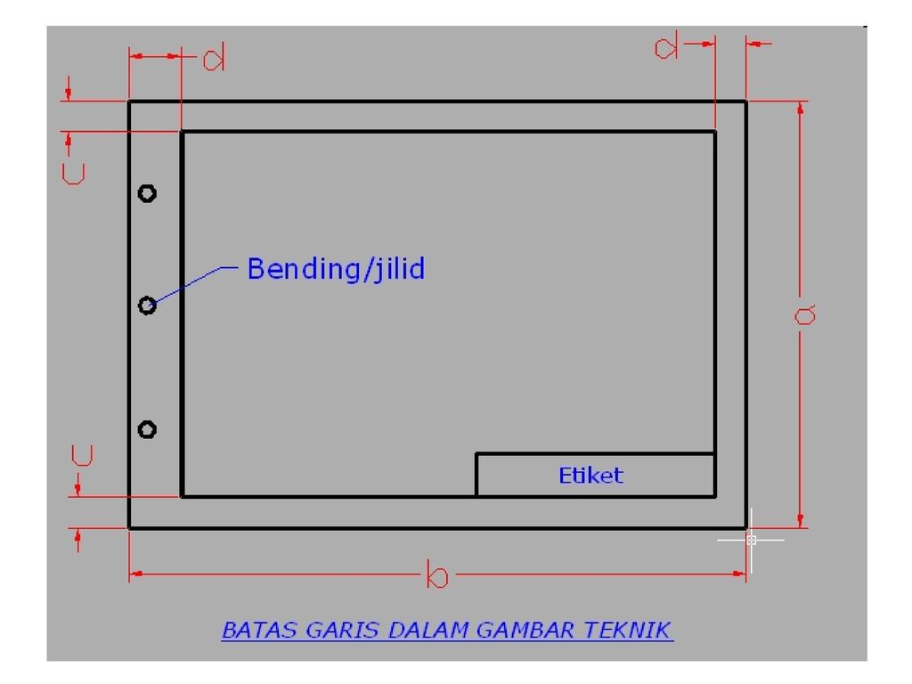 Detail Ukuran Etiket Gambar Teknik A3 Nomer 44