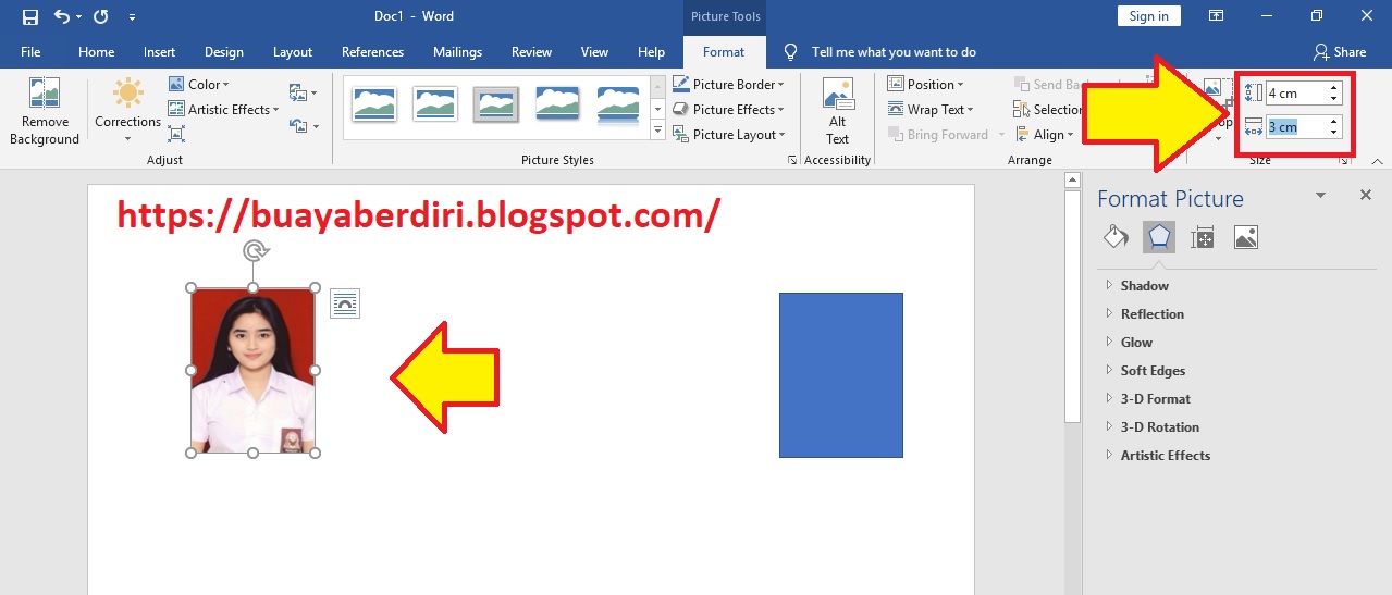 Detail Ukuran Foto 3x4 Di Word Nomer 18