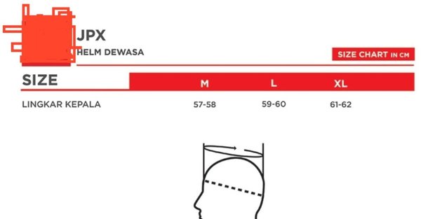 Detail Ukuran Helm Jpx Nomer 13