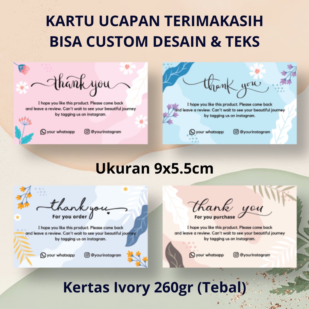 Detail Ukuran Kartu Ucapan Olshop Nomer 41