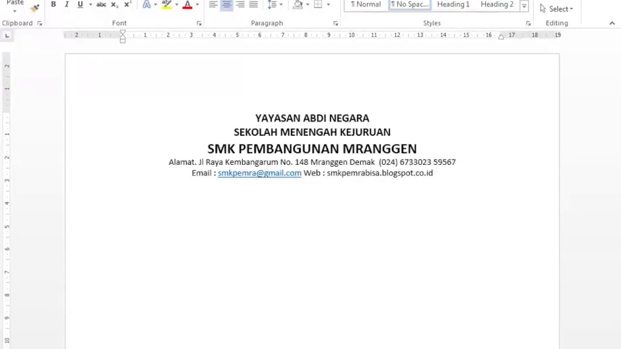 Detail Ukuran Kertas Surat Resmi Nomer 34