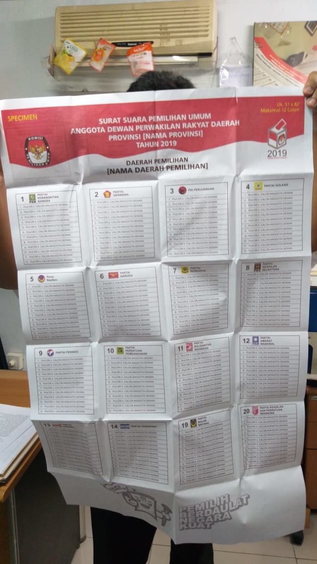 Detail Ukuran Kertas Surat Suara Pemilu 2019 Nomer 29