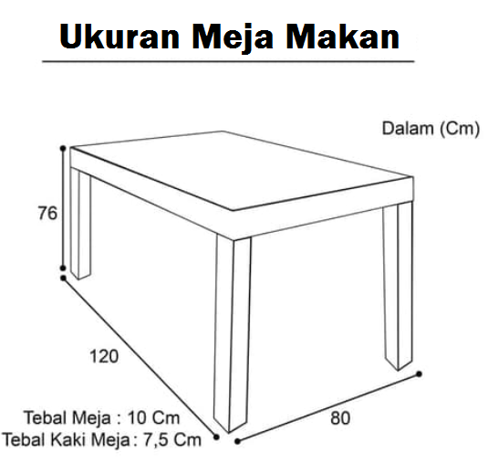 Detail Ukuran Meja Gambar Nomer 3