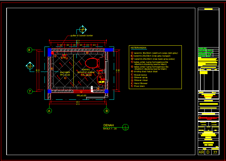 Detail Ukuran Pintu Kamar Mandi Autocad Nomer 23