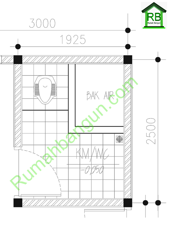 Detail Ukuran Pintu Kamar Mandi Autocad Nomer 26