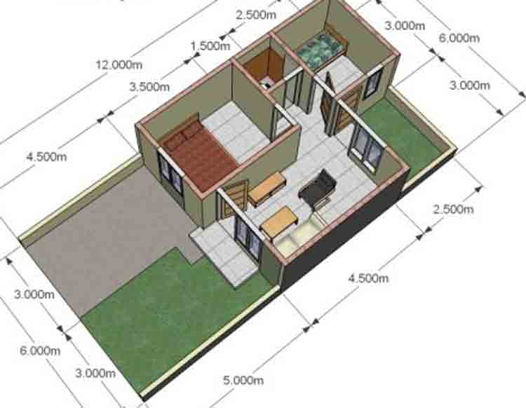 Detail Ukuran Rumah Btn Nomer 41