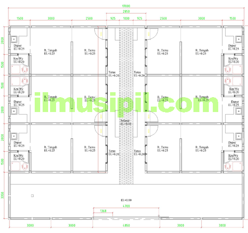 Detail Ukuran Rumah Kontrakan Nomer 23