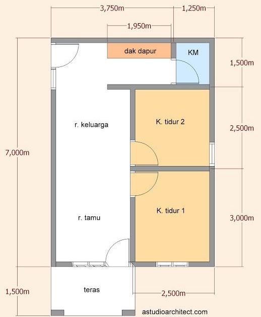 Detail Ukuran Rumah Kontrakan Nomer 43