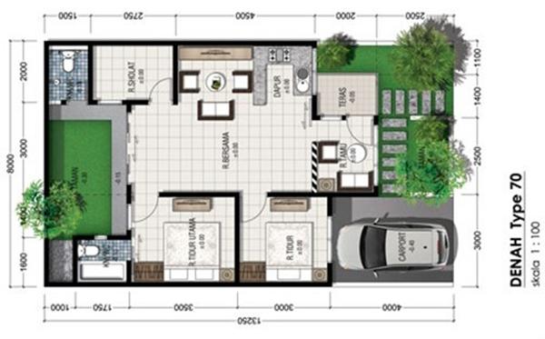 Detail Ukuran Rumah Type 70 Nomer 9